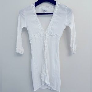 White swim coverup dress